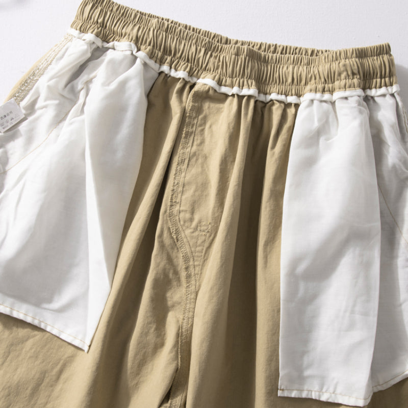 Japanische Karottenhose mit weitem Bein und lockerem Sitz