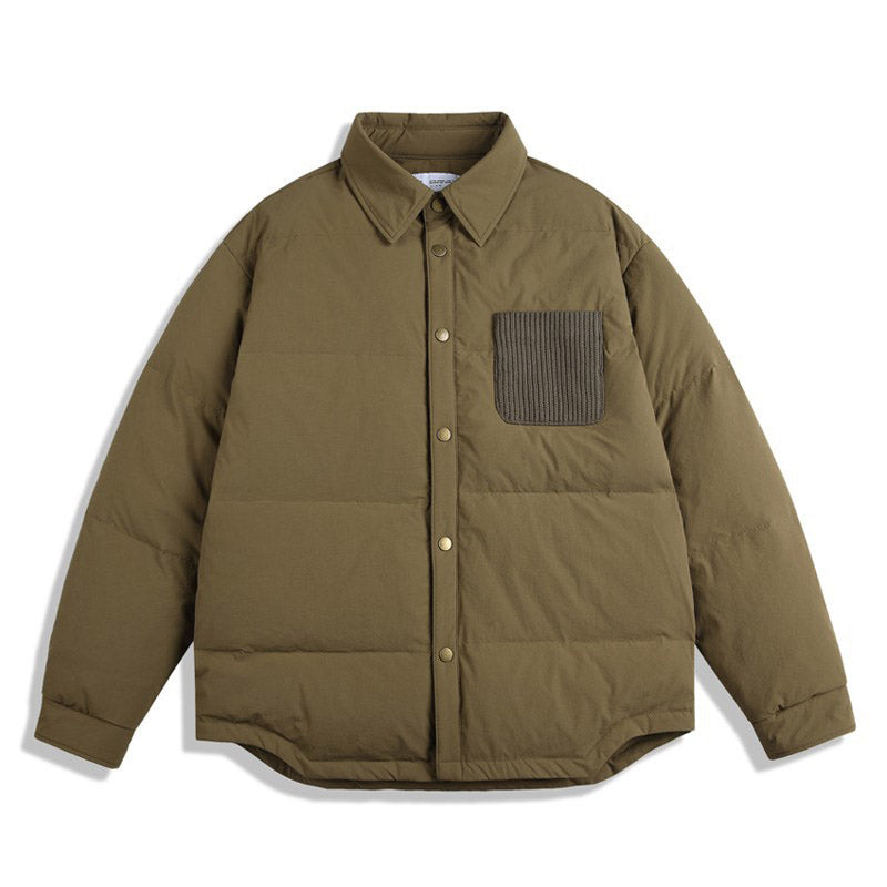 Japanische Retro Wasserabweisende Entendaunenhemd Daunenjacke
