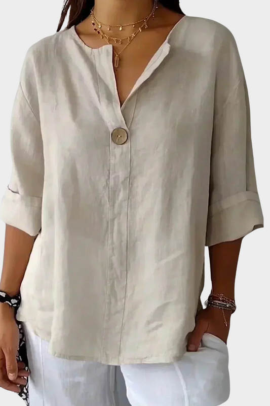 Laura - Lässige Bluse mit V-Ausschnitt