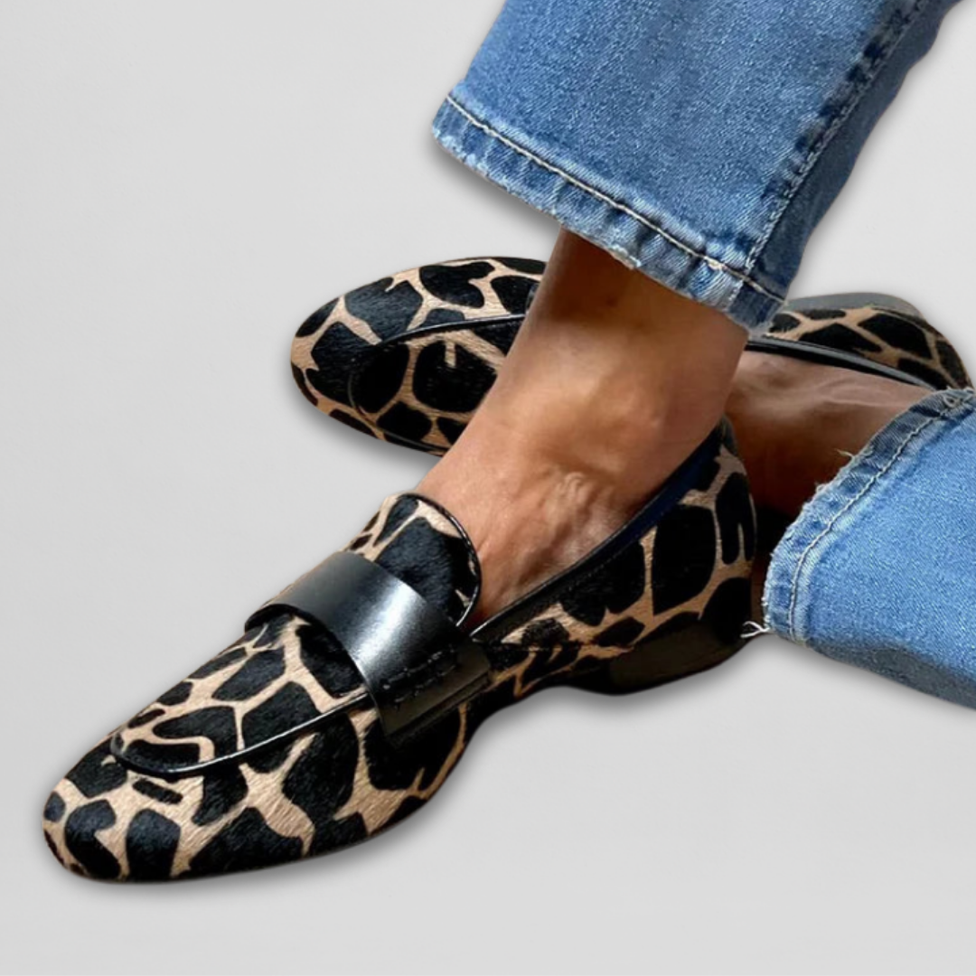 Élise | Mokassins mit schickem Animal-Print