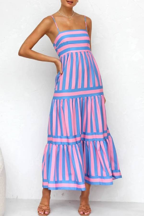 Candy Stripe Maxikleid