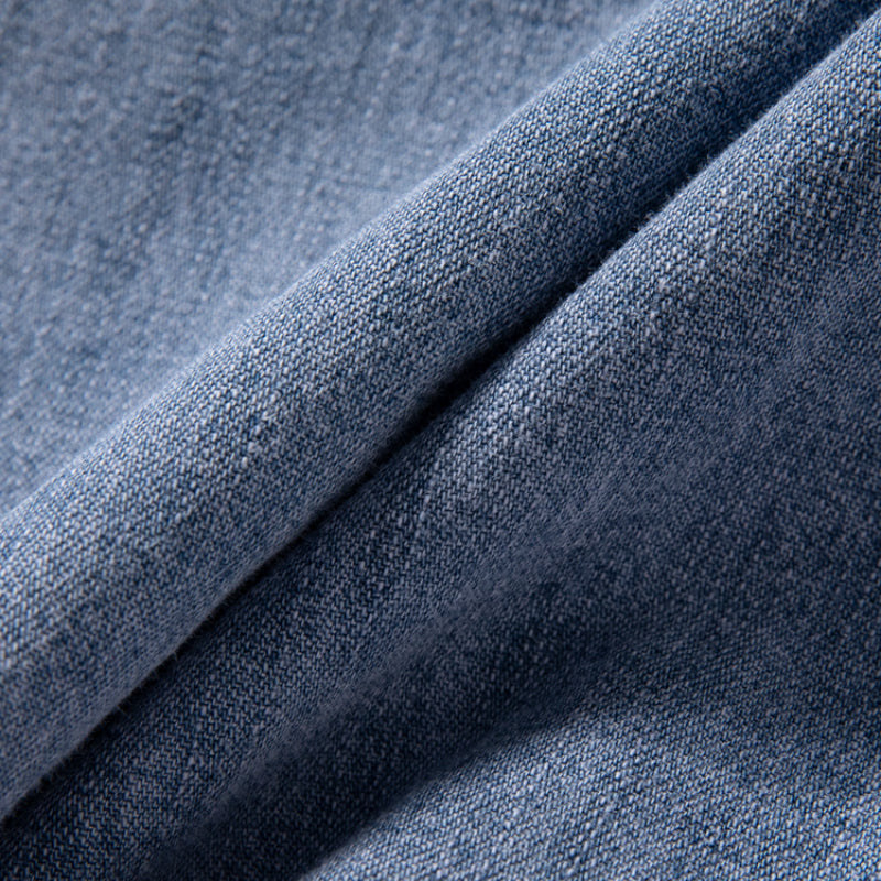 Denim - Lose dünnes Retro-Arbeitskleidungs-T-Shirt