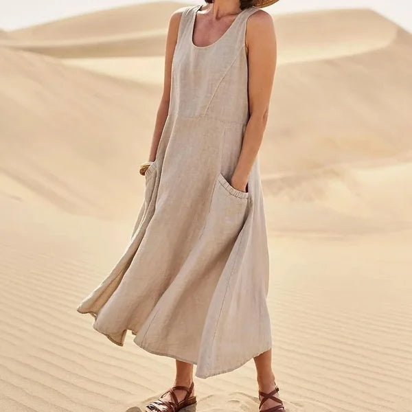 Lilly - Ärmelloses Kleid mit Taschen