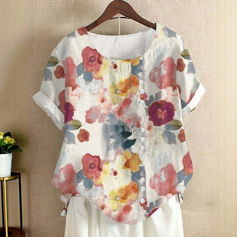 Cristina - Vintage-Bluse mit floralem Muster