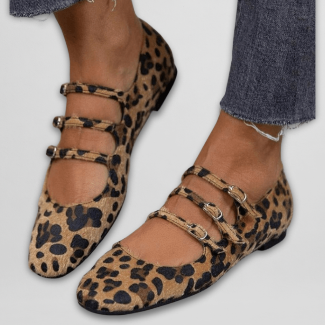Adonise – Elegante Ballerinas mit Animal-Print