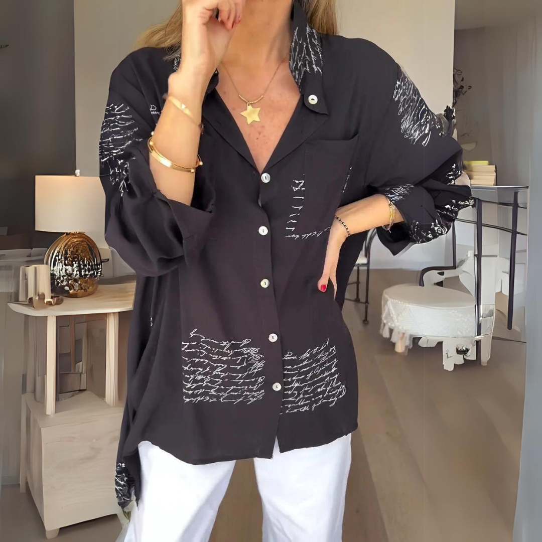 Leah - Handgeschriebenes Button-up-Hemd