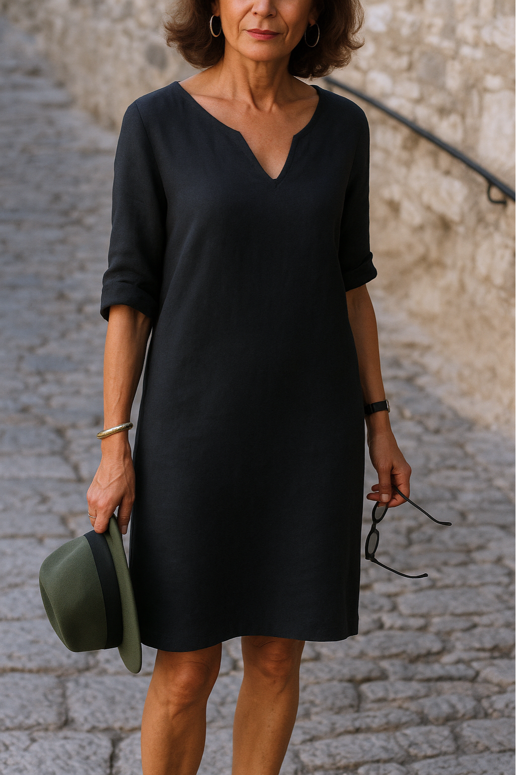 Lisette - Elegantes Kleid mit V-Ausschnitt