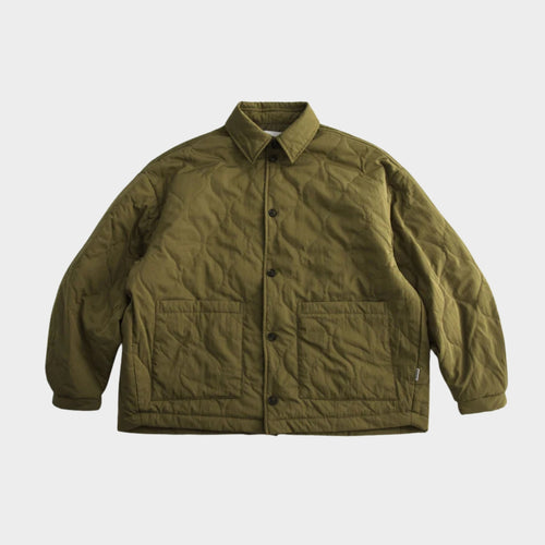 Gesteppte Jacke aus Baumwolle im Kürbishemd-Stil