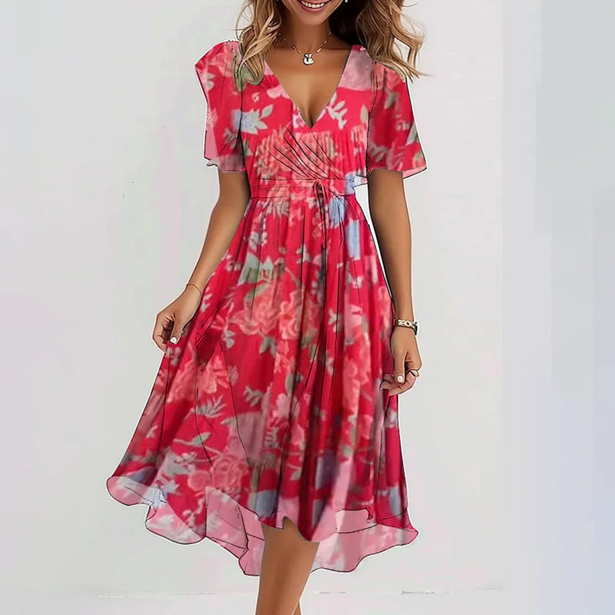 Leni – Mühelos Elegantes Chiffon-Kleid