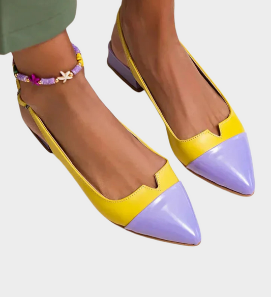 MARMI - Bunte Schnalle mit Rückriemen und spitzer Spitze