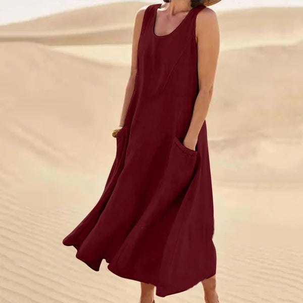 Lilly - Ärmelloses Kleid mit Taschen