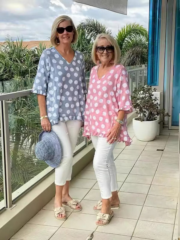 Melanie - Elegante Bluse mit V-Ausschnitt