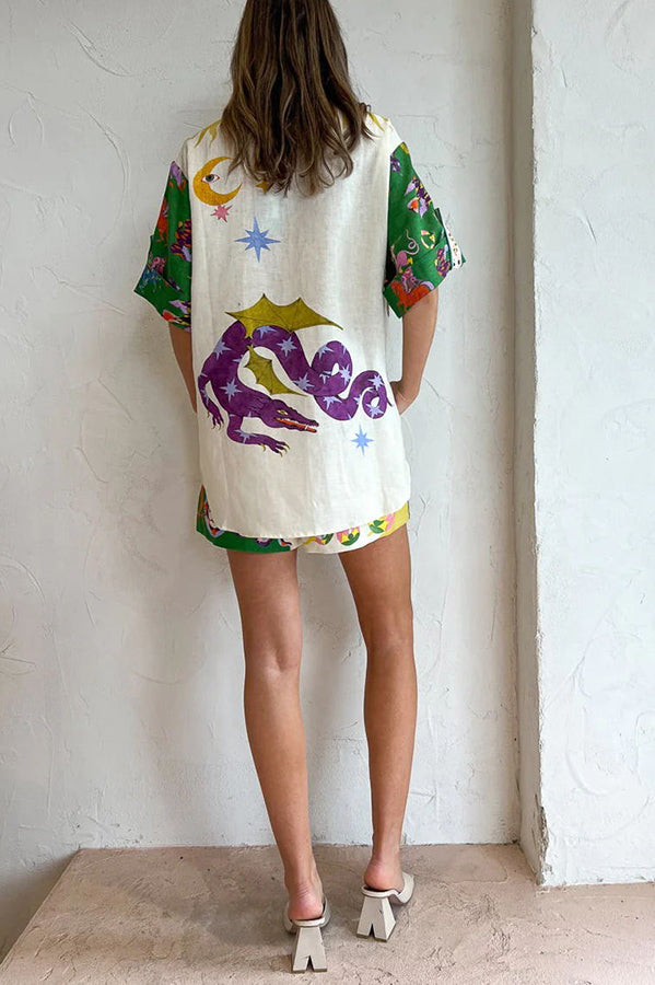 Days of Heaven - Linnenmix Unieke print
