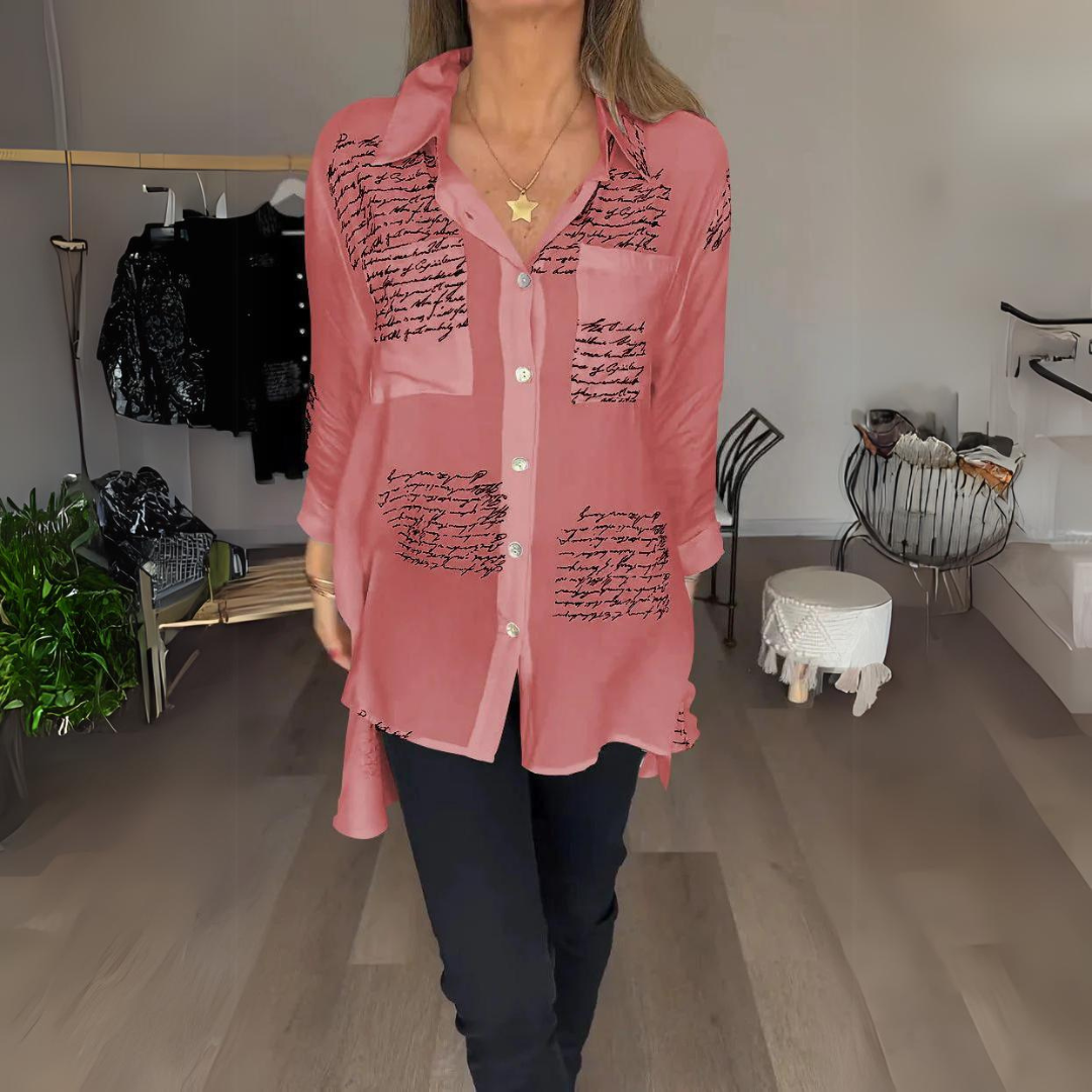 Leah - Handgeschriebenes Button-up-Hemd
