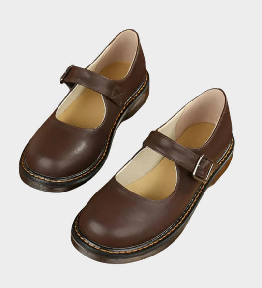 Marie - Vintage Schuhe für Damen - Klassische Schuhe mit Riemen und Komfortsohle