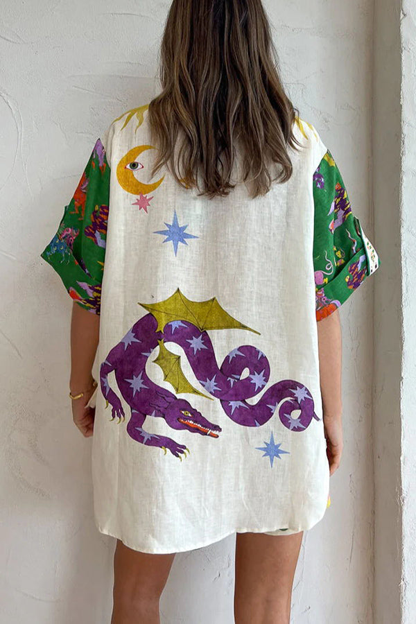 Days of Heaven - Linnenmix Unieke print