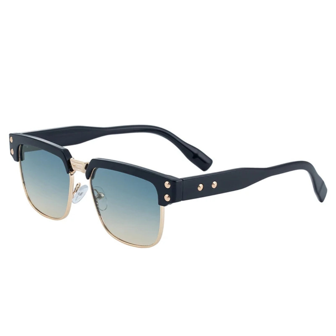 Cody – Steampunk-Sonnenbrille mit polarisierten Gläsern und eckigem Rahmen