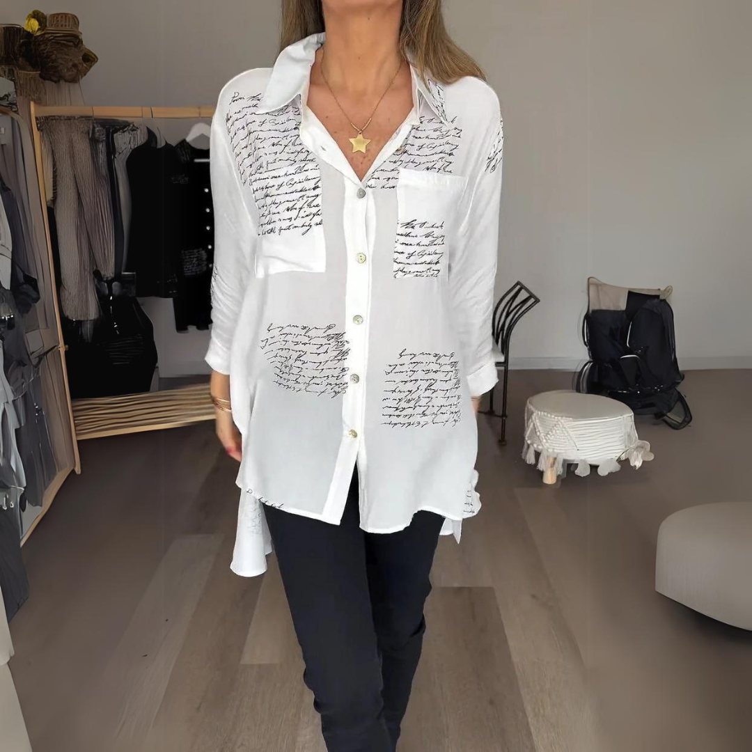 Leah - Handgeschriebenes Button-up-Hemd