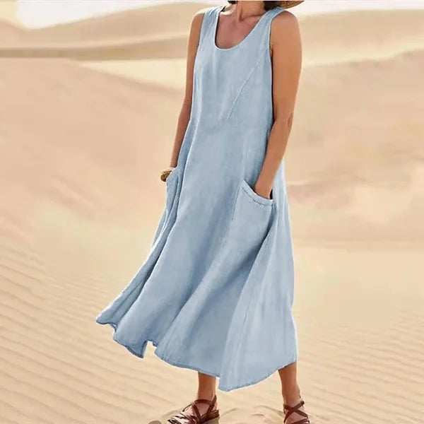 Lilly - Ärmelloses Kleid mit Taschen