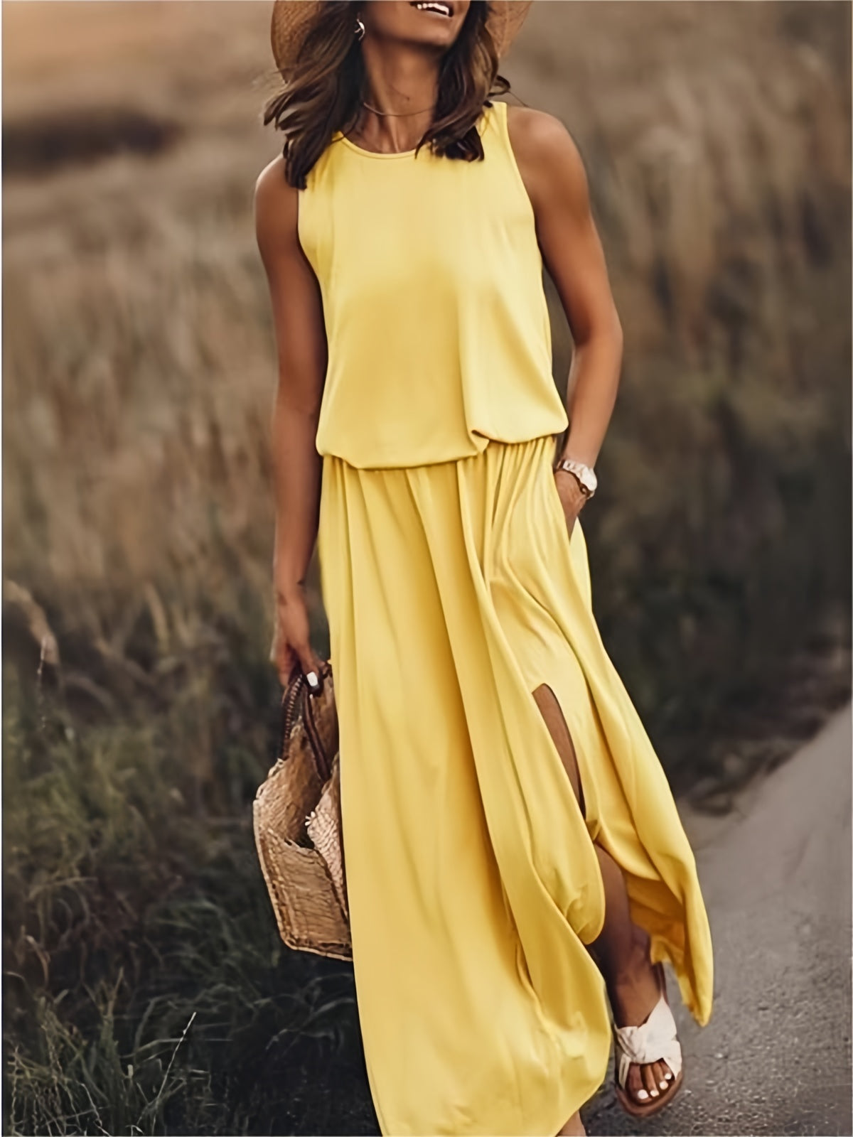 Mila - Ärmelloses maxikleid