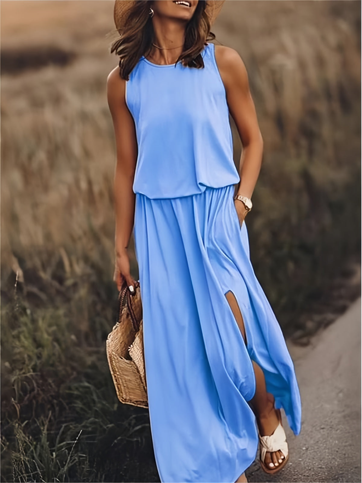 Mila - Ärmelloses maxikleid