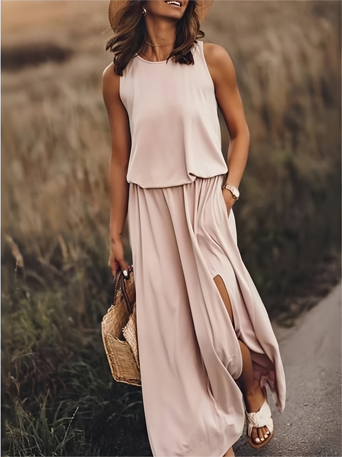 Mila - Ärmelloses maxikleid