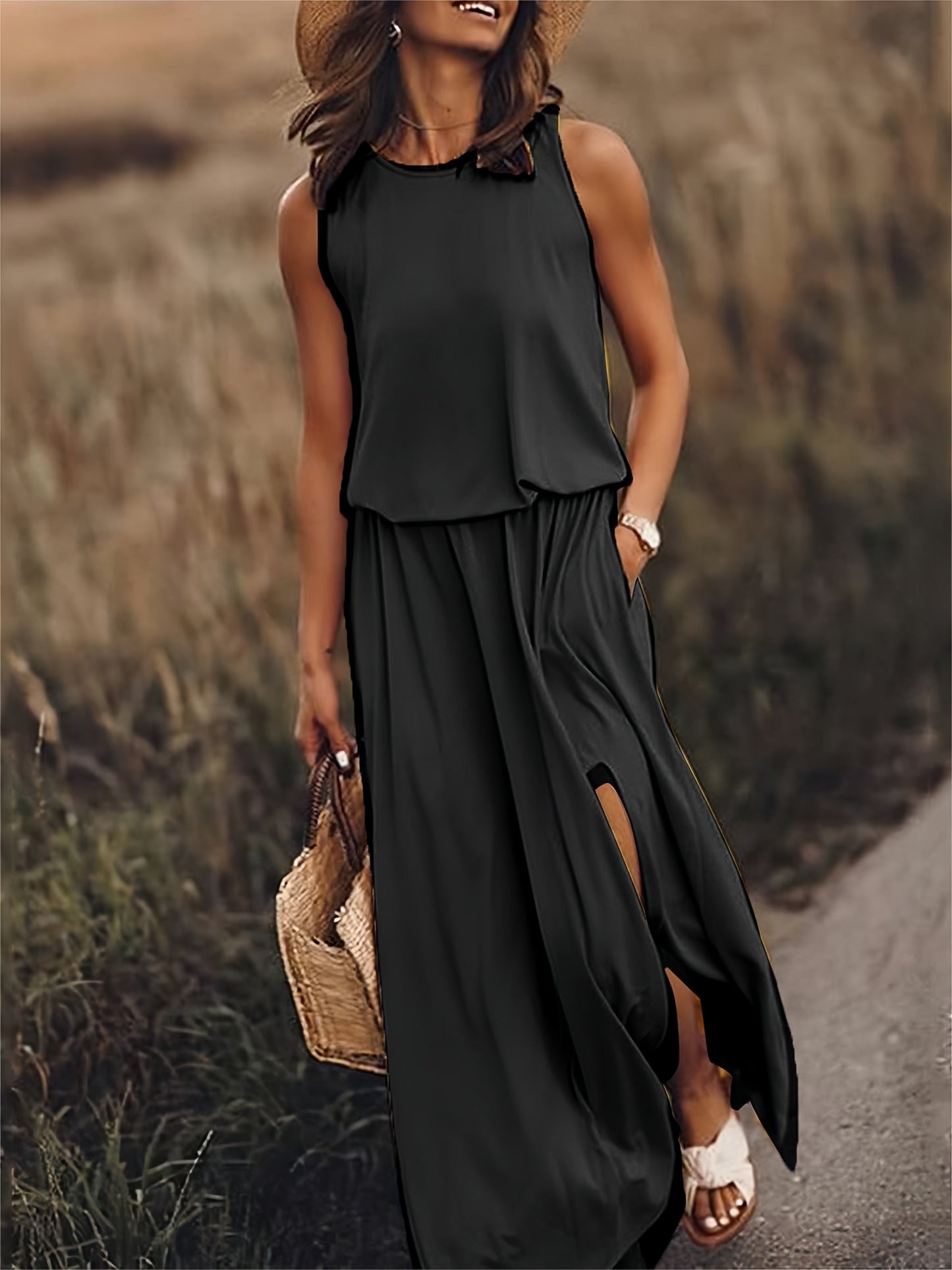 Mila - Ärmelloses maxikleid