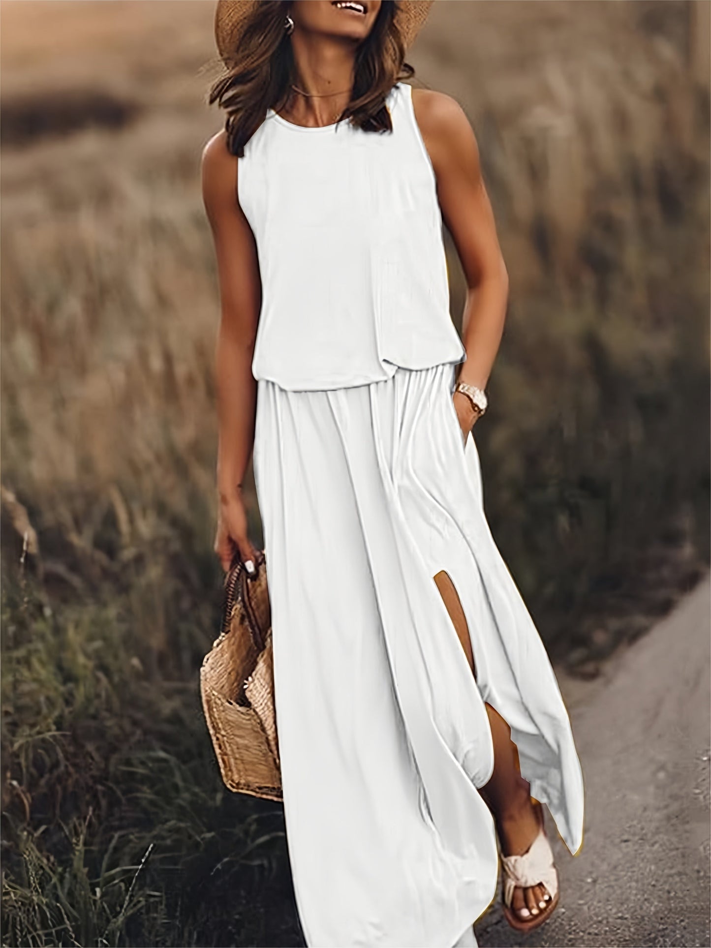 Mila - Ärmelloses maxikleid