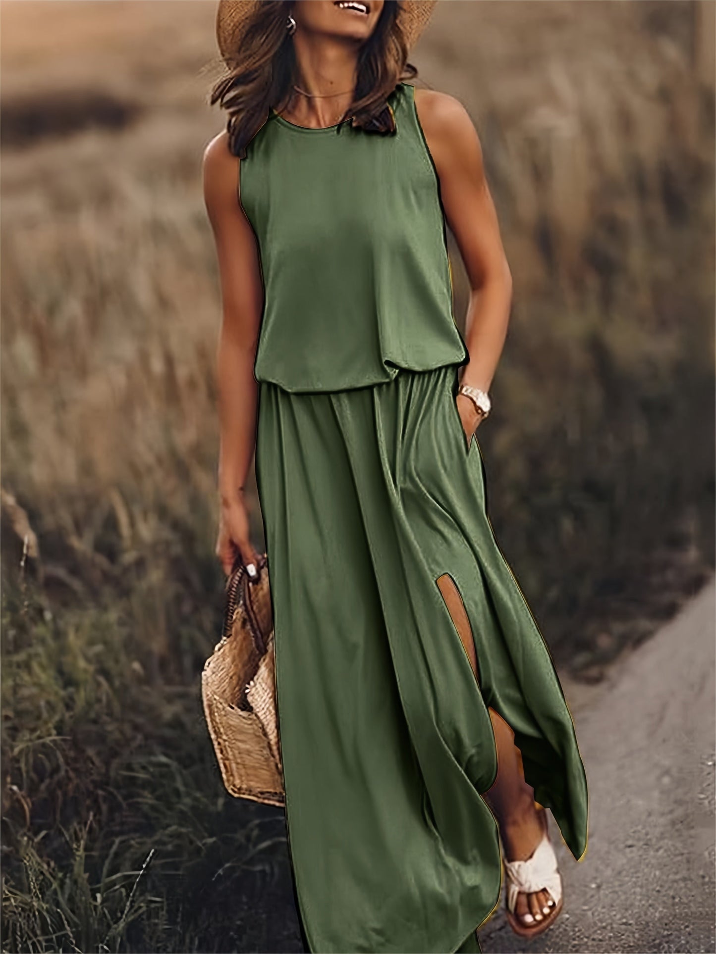 Mila - Ärmelloses maxikleid