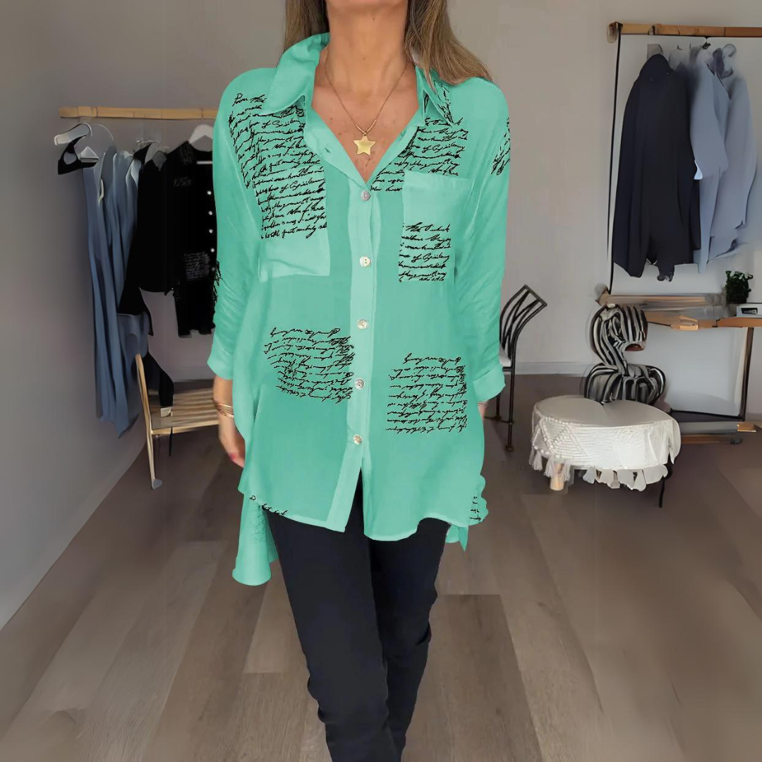 Leah - Handgeschriebenes Button-up-Hemd