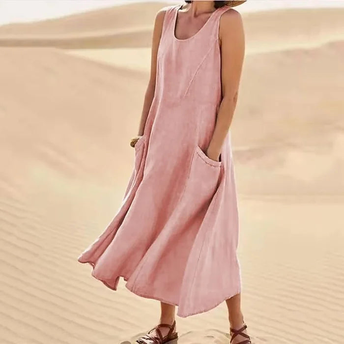 Lilly - Ärmelloses Kleid mit Taschen