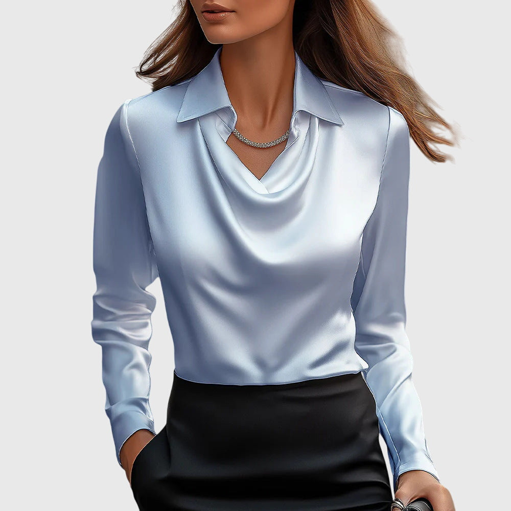 Lyn – Elegante Bluse aus glänzendem Satin