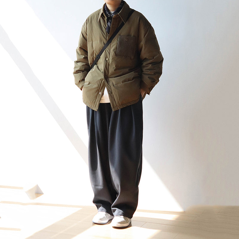 Japanische Retro Wasserabweisende Entendaunenhemd Daunenjacke