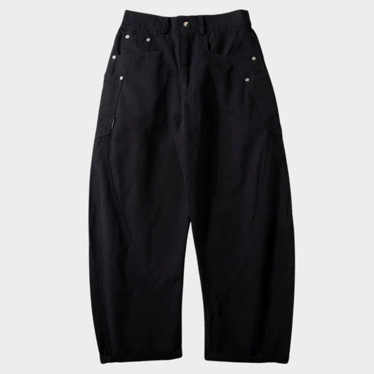 Machete Baumwollhose mit weitem Bein und lockerem Schnitt