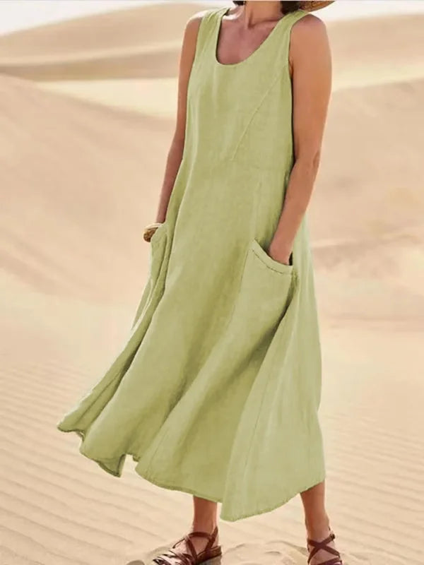 Lilly - Ärmelloses Kleid mit Taschen