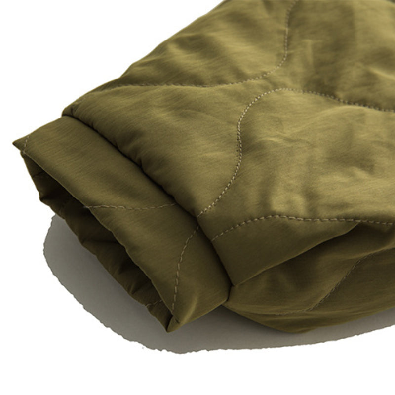 Gesteppte Jacke aus Baumwolle im Kürbishemd-Stil