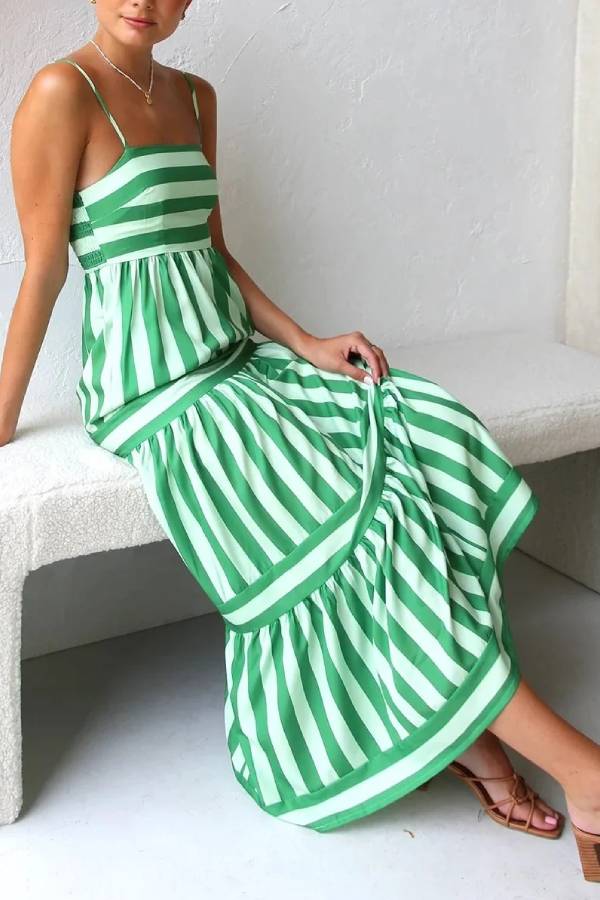 Candy Stripe Maxikleid