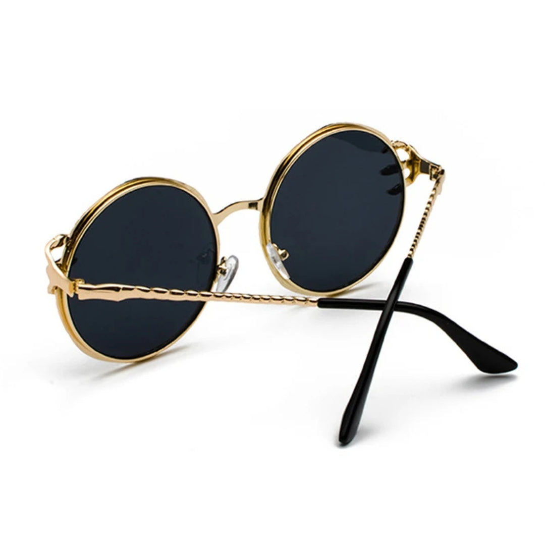 Liam - VIVIBEE Retro Skull Claw Round Sunglasses