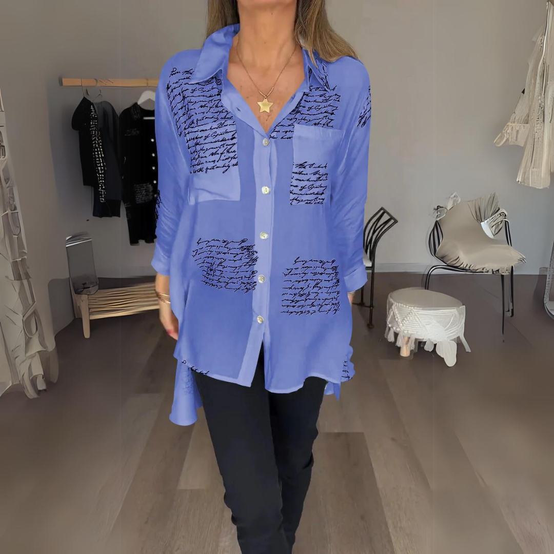Leah - Handgeschriebenes Button-up-Hemd