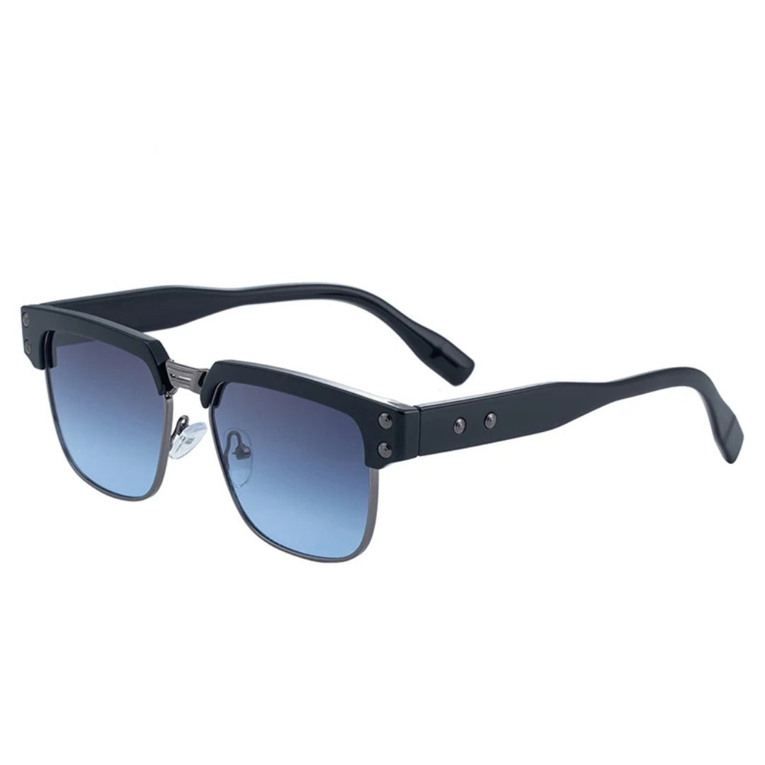 Cody – Steampunk-Sonnenbrille mit polarisierten Gläsern und eckigem Rahmen