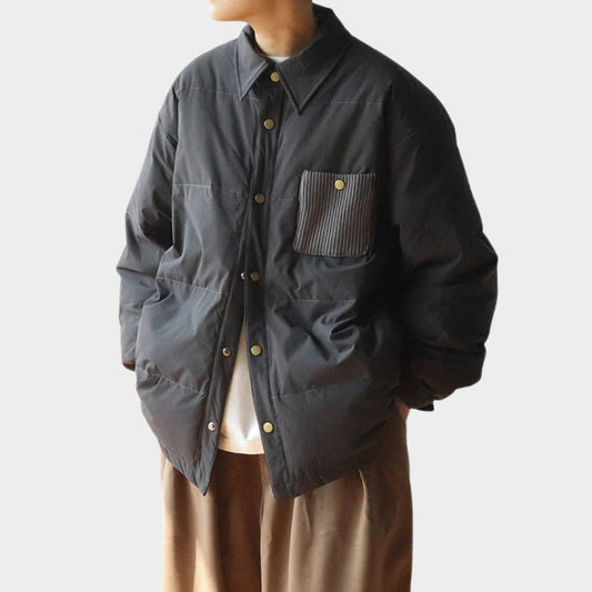 Japanische Retro Wasserabweisende Entendaunenhemd Daunenjacke