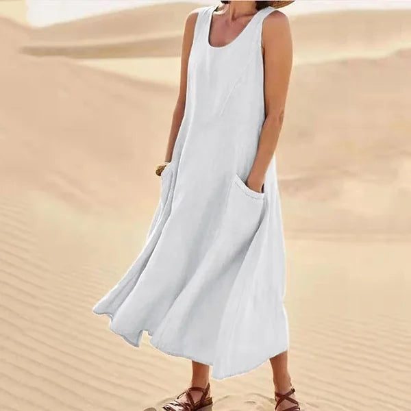 Lilly - Ärmelloses Kleid mit Taschen