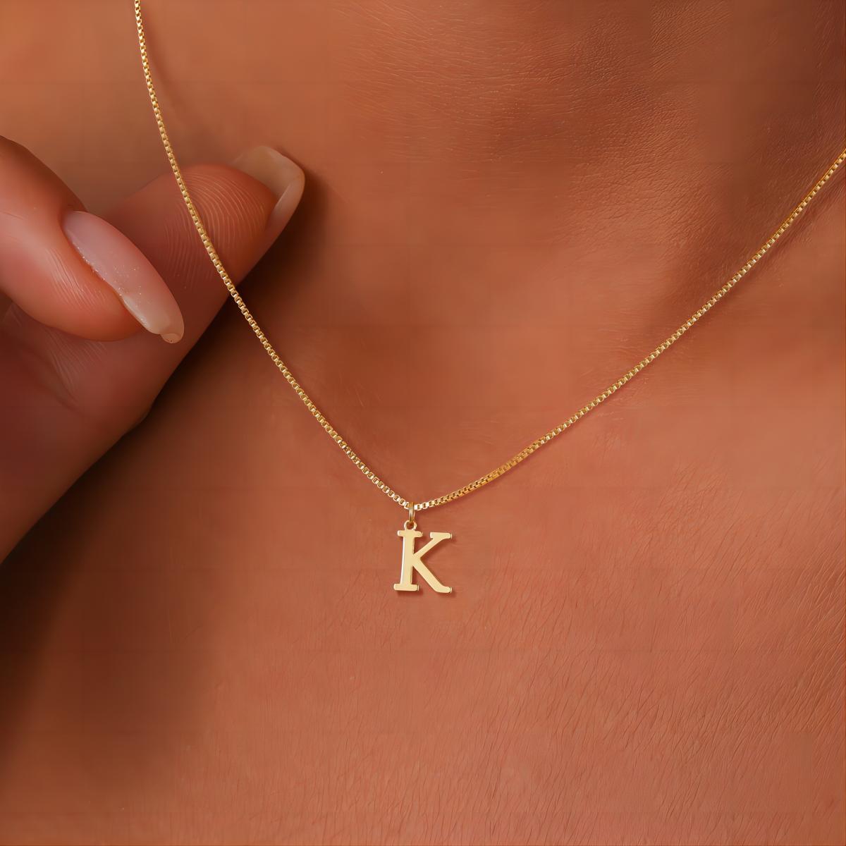 Halskette mit Liebesbrief-Initialen | 18k Gold