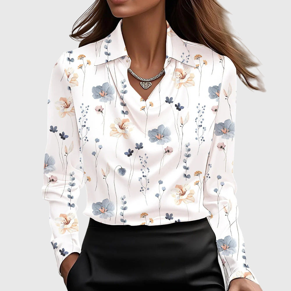 Lyn – Elegante Bluse aus glänzendem Satin