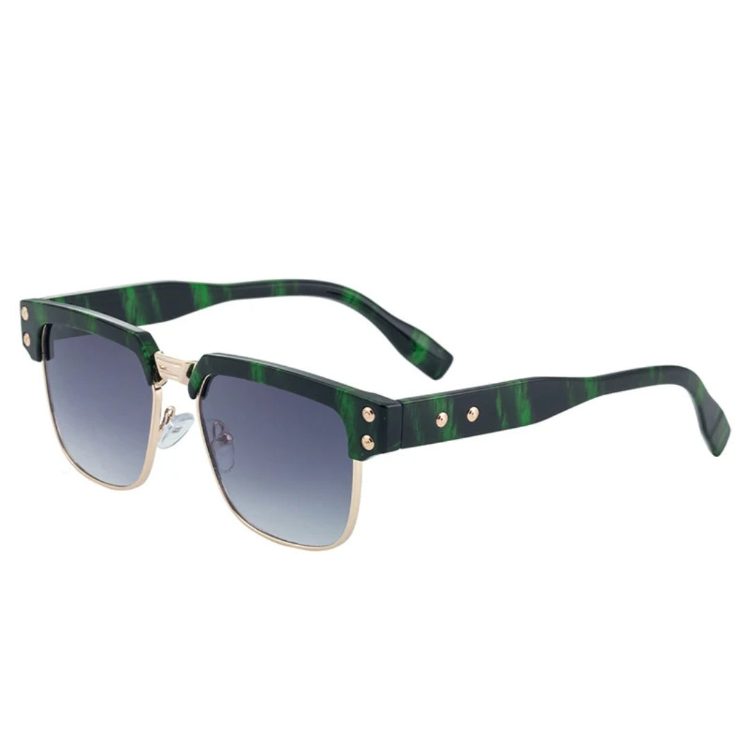 Cody – Steampunk-Sonnenbrille mit polarisierten Gläsern und eckigem Rahmen