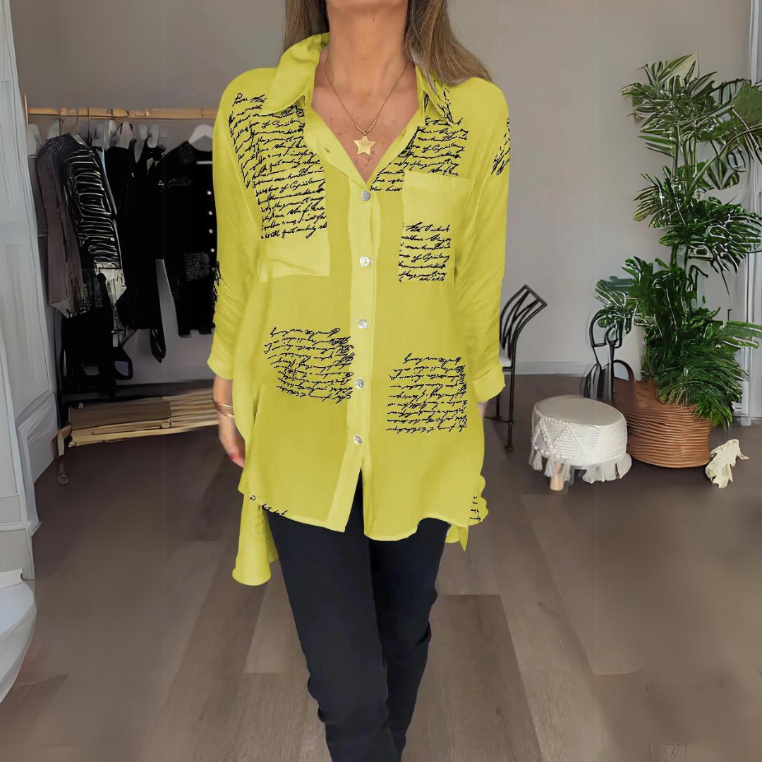 Leah - Handgeschriebenes Button-up-Hemd