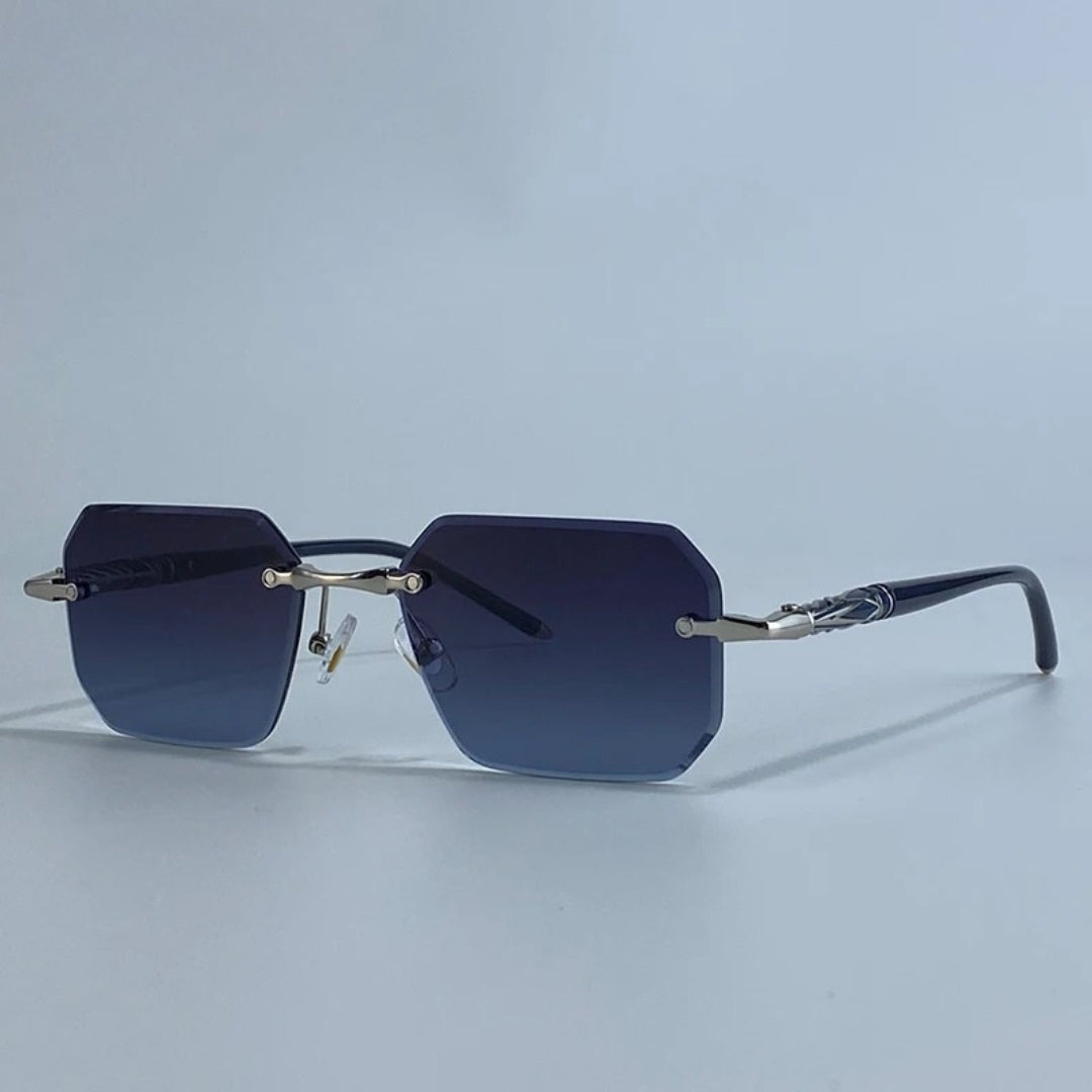 Ronny – Modische randlose quadratische Sonnenbrille für Herren