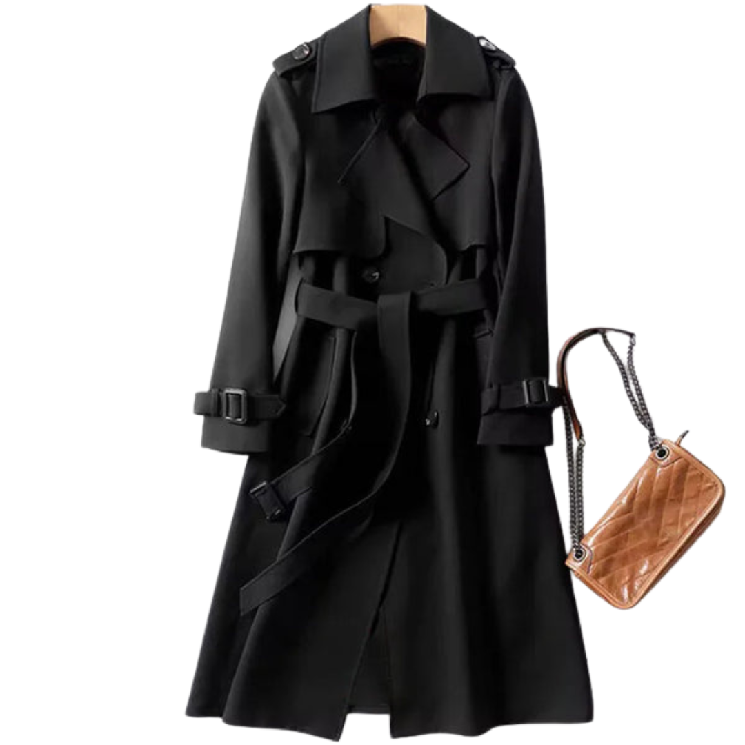 Langärmeliger Trenchcoat
