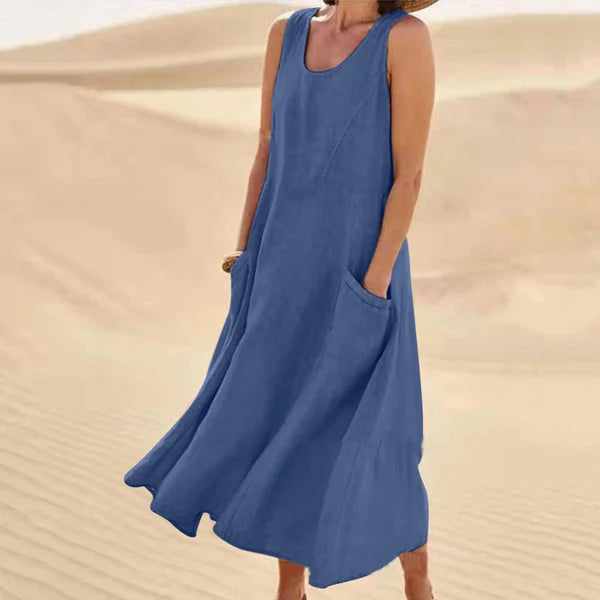Lilly - Ärmelloses Kleid mit Taschen