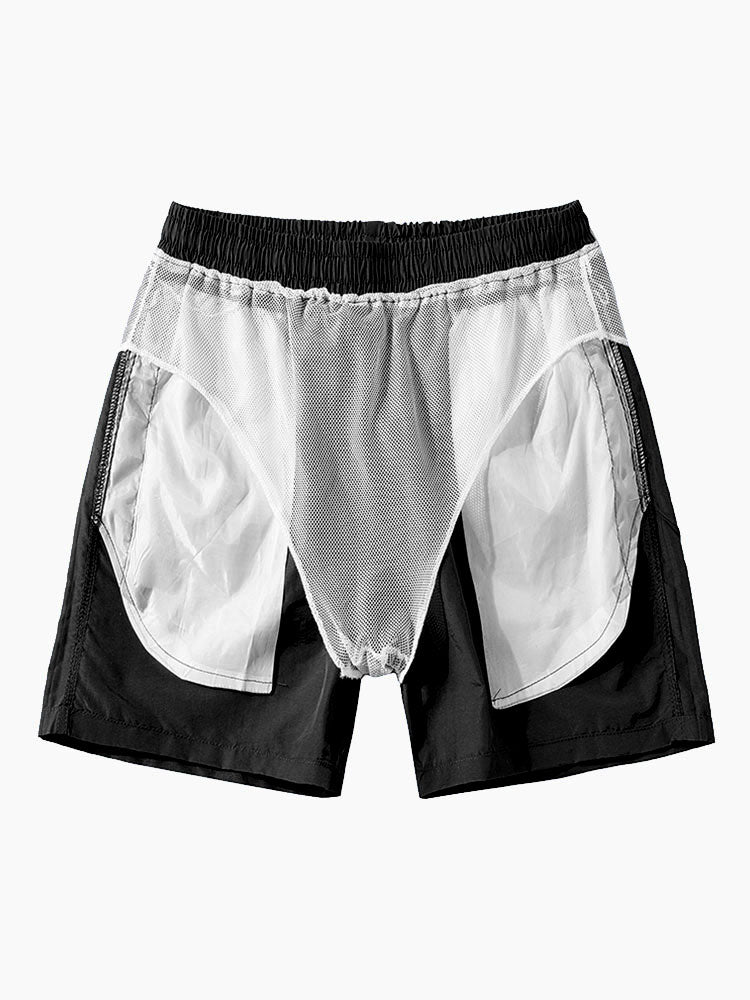 Hemd mit Palmenprint und Knöpfen & Badeshorts